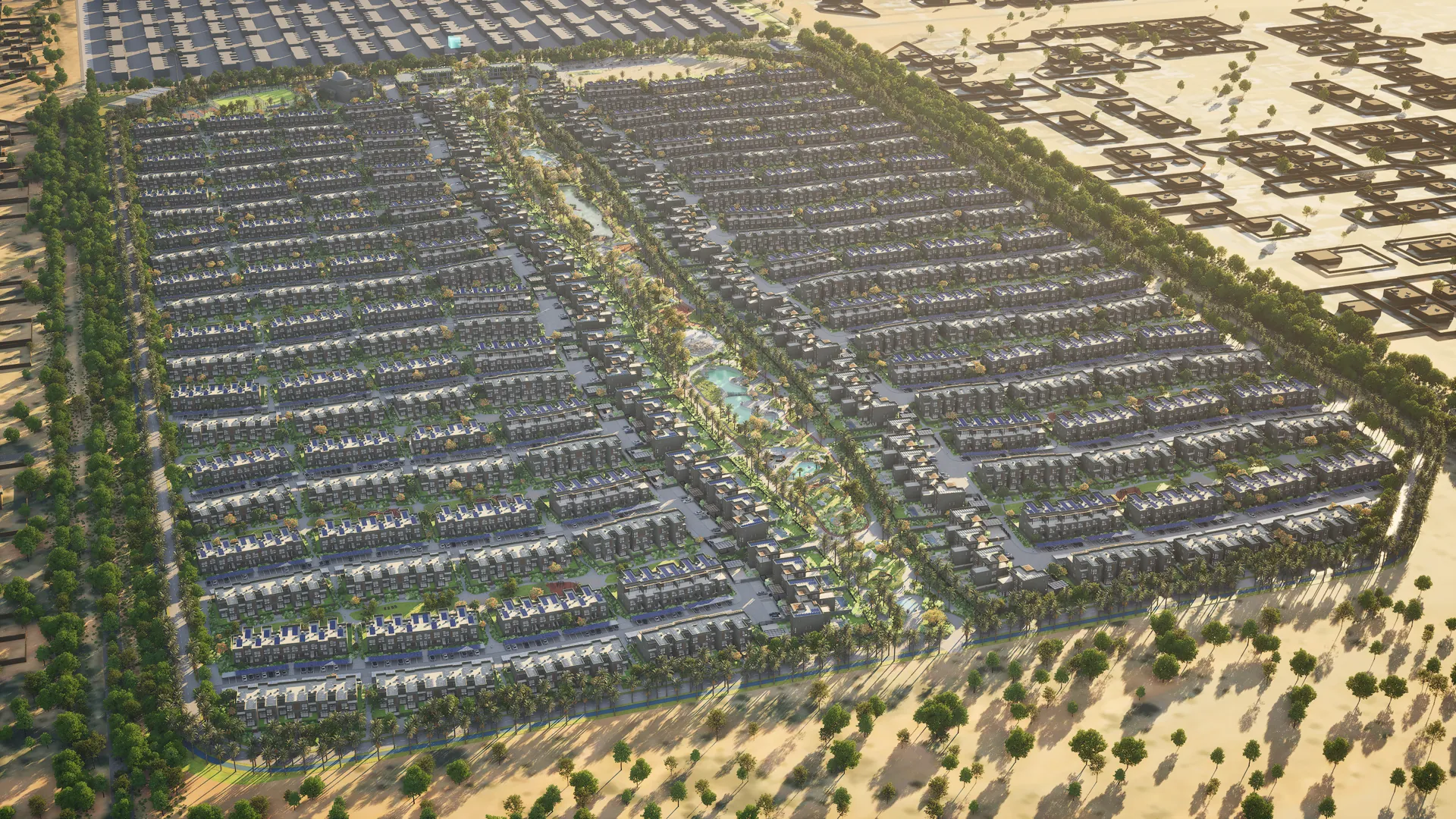Hero masterplan, wide aerial